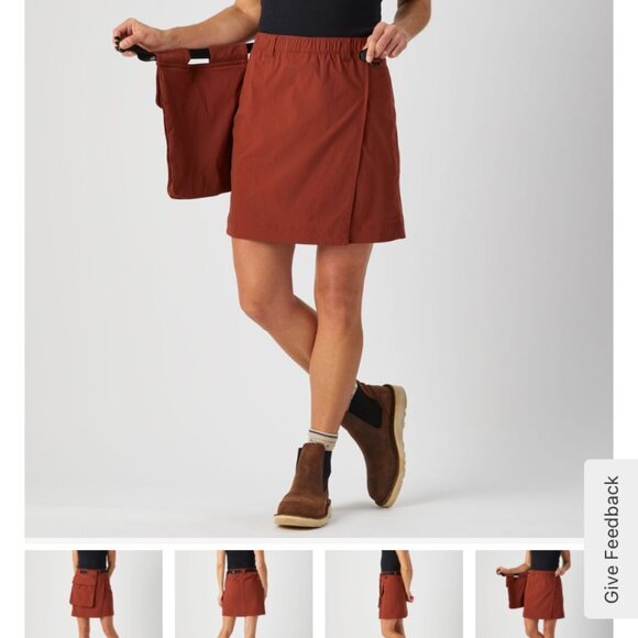 RUST DULUTH WOMEN'S HEIRLOOM GARDENING SKORT WITH BELT BAG - XS NWOT - Picture 2 of 4